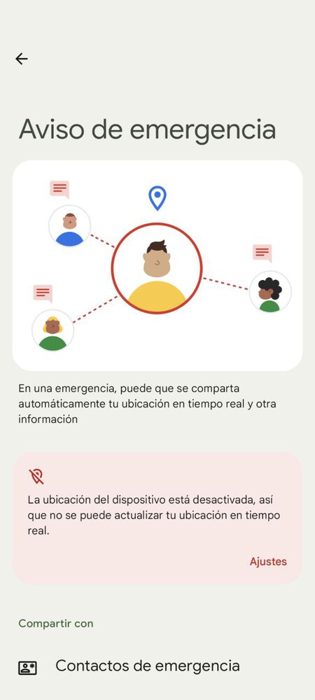 Aviso Emergencia Google App