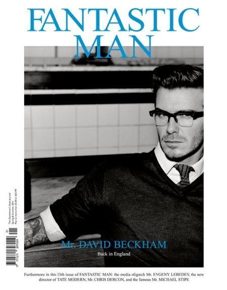 David Beckham para Fantastic Man de Alexander McQueen, Dior y Yves Saint Laurent.