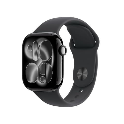 Apple Watch Series 11 GPS • Caja de Aluminio Negro Azabache de 42 mm • Correa Deportiva Negra – S/M