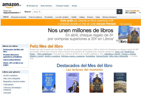 Mes del libro en Amazon, llévate 5 euros en cheque regalo