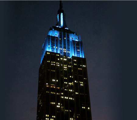 Empire State Building de azul