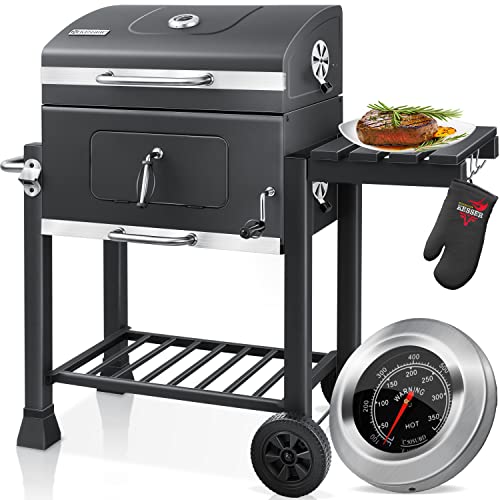 KESSER® Parilla de Carbón con Carrito Grill con Tapa