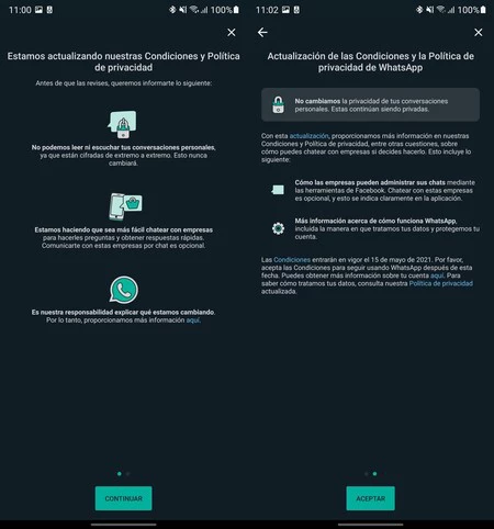 Whatsapp の新しいプライバシーに関するお知らせ