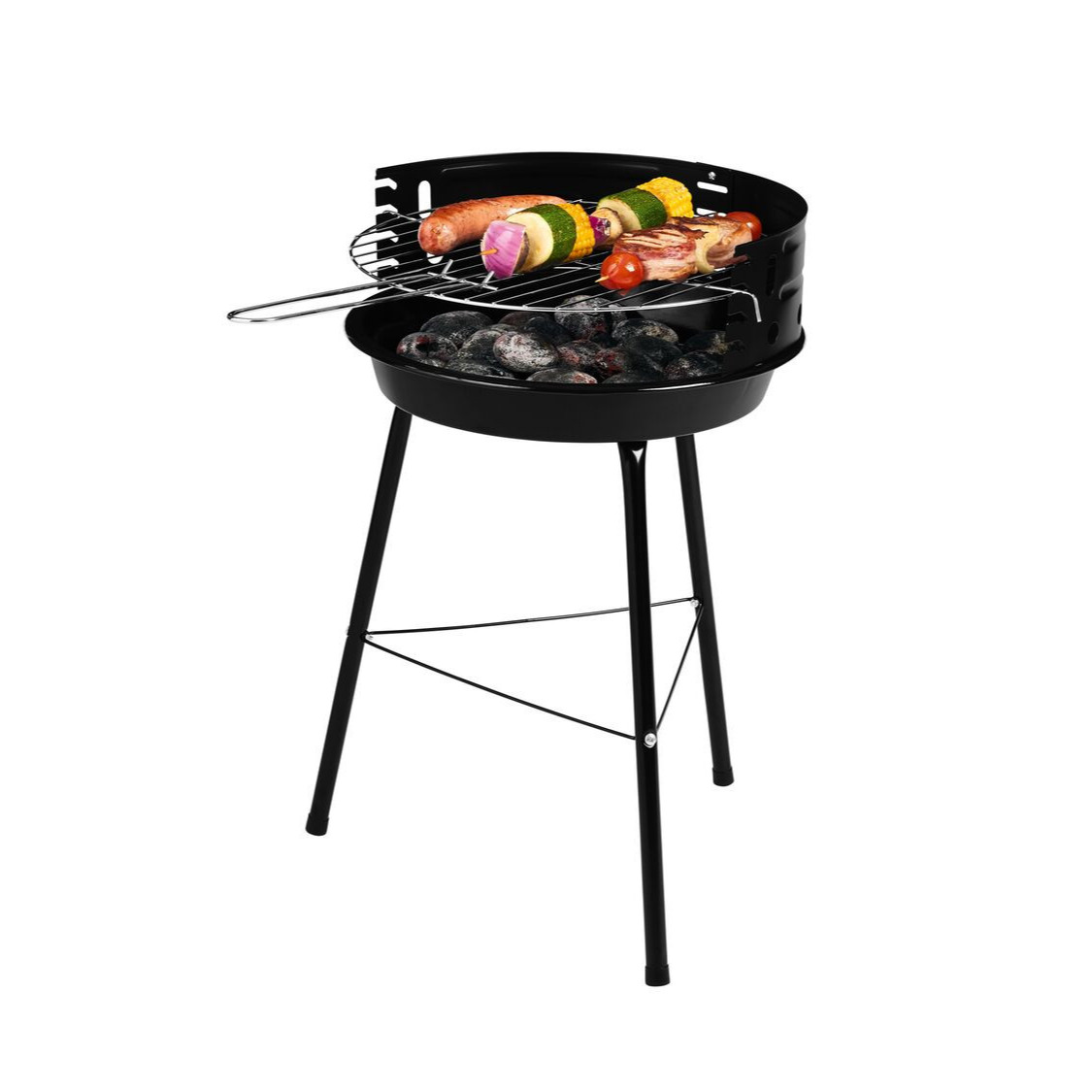 Barbacoa redonda de carbón