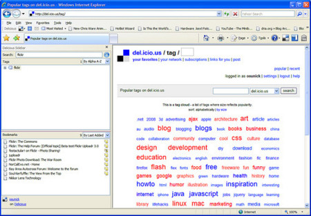 Delicious Bookmarks Add-on para Internet Explorer