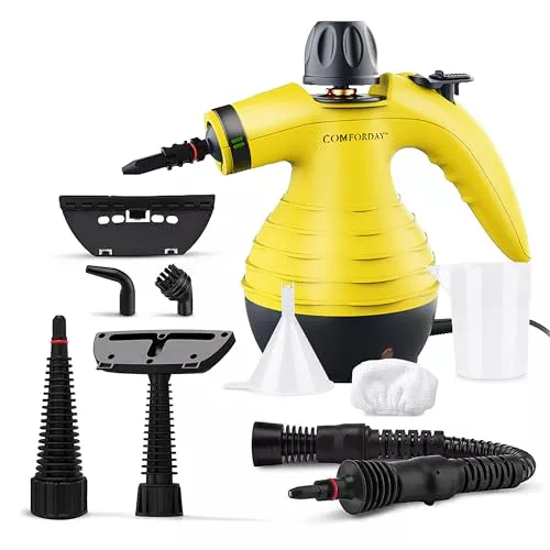 COMFORDAY Limpiador de Vapor de Mano, con 9 Accesorios
