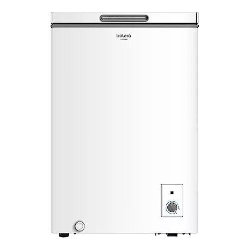 Cecotec Congelador Horizontal 99L Bolero CoolMarket Chest 99 White E. Altura 83,5cm, 47,6cm de Ancho, Bajo Consumo, Dual fuction: Congelador y Frigorífico, Control Mecánico, Cesta Interior