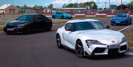 El Toyota GR Supra se enfrenta a los M2 Competition, 718 Cayman T y Alpine A110 en este vídeo. ¿Quién ganará?