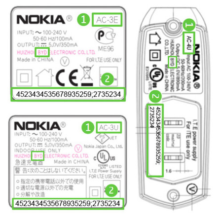 Nokia llama a la revisión de una serie de cargadores