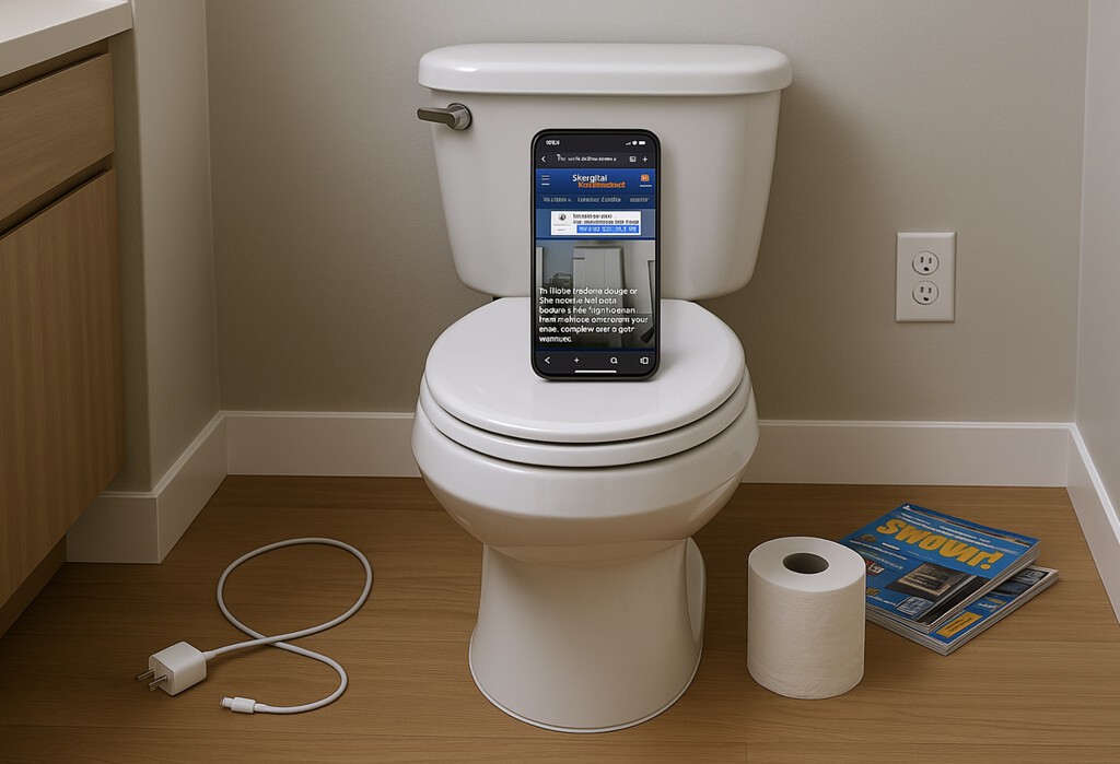 La postura en el inodoro es fundamental: así perjudica estar tanto tiempo con el móvil, según los médicos