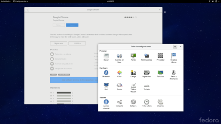 Opciones Fedora 24