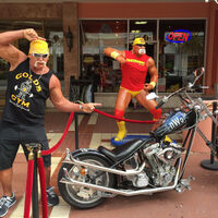 Hulk Hogan era un friki de las motos. Tanto que consiguió que la WWE tuviese su propio garaje siempre repleto de muchas Harley-Davidson