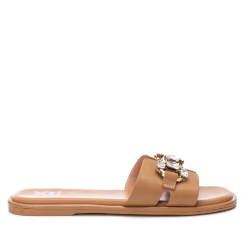 XTI - Sandalias Planas Mujer Camel - Calzado Cómodo y Versátil - Moda casual - Modelo 14367902 (Talla 40)