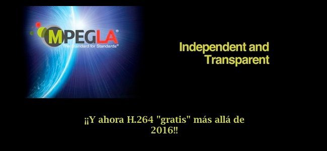 MPEG4 no cobrara derechos por uso H.264