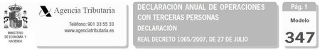 Cambios en el modelo 347 correspondiente al ejercicio 2010