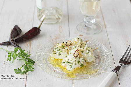Pintxo de bacalao en aceite. Receta