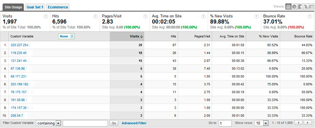 Google Analytics IP