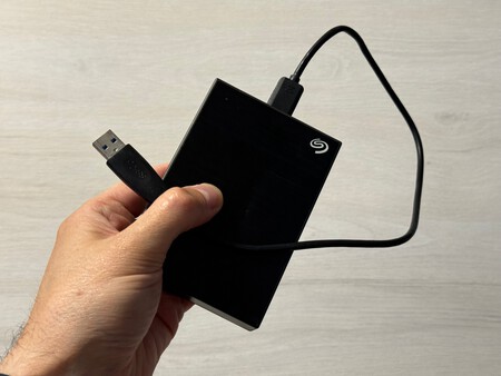 An external hard drive