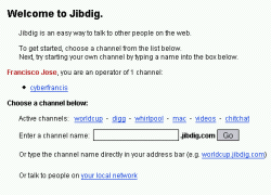 Jibdig, salas de chat minimalistas