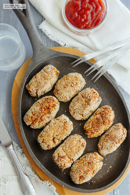 Croquetas de pescado al coco. Receta fácil