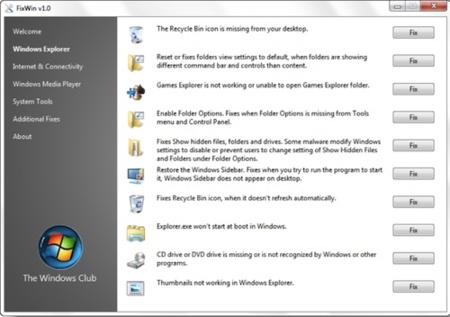 Resuelve problemas comunes de Windows 7 y Vista con un solo click gracias a FixWin