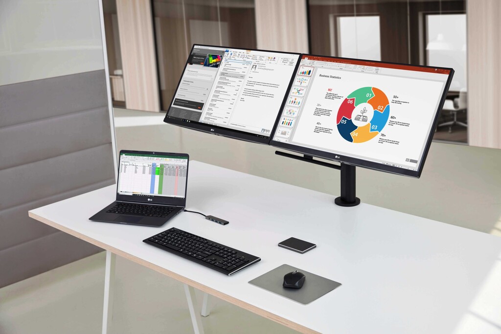 LG renueva la línea de monitores Ergo: ajustables y adaptables, llegan con USB Tipo C y soporte para HDR10
