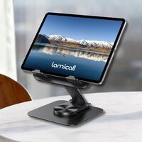 Soporte para tablet, celular, Kindle o Nintendo Switch, por menos de 300 pesos: tiene base sólida, rota 360 grados y es plegable 