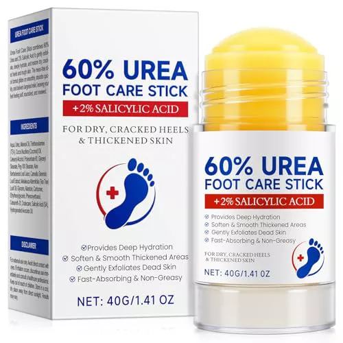Crema Reparadora para Talones Agrietados, Nutrición Intensa para Durezas, Hydratación Produnda con Urea 60% y 2% Ácido SalicíLico para Pies más Lisos y Suaves, 40g