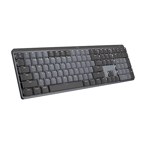Teclado Mecânico sem fio Logitech MX Mechanical com Teclas Retroiluminadas Tactile Quiet, Conexão USB ou Bluetooth Easy-Switch para até 3 dispositivos e Bateria Recarregável
