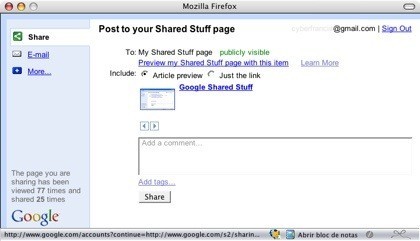 Google Shared Stuff, la nueva herramienta social de Google para compartir enlaces