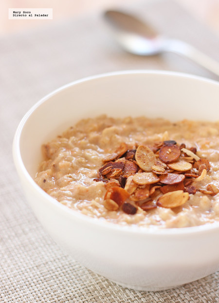 Avena fría con puré de calabaza. Receta para el desayuno