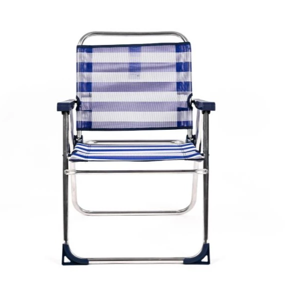 Silla plegable de playa de aluminio Basic azul

