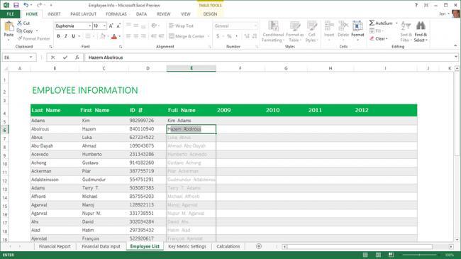 Excel 2013