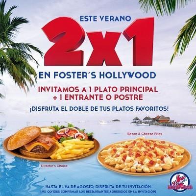 Aprovecha un 2x1 en Foster’s Hollywood hasta el 24 de agosto