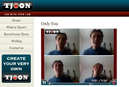 Tjoon, grabaciones colectivas mediante webcam