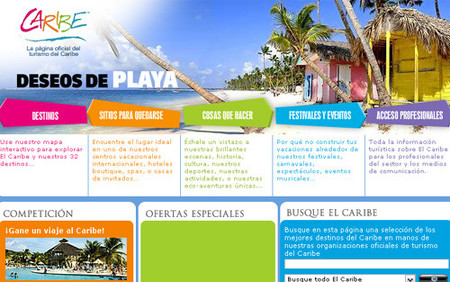 Nueva web de turismo del Caribe