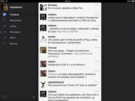 Twitter actualiza su aplicación de iOS con soporte para el iPad