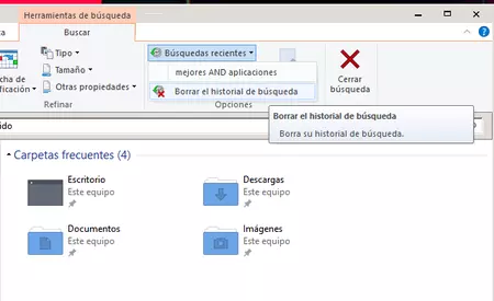 Borrar Historial De Busqueda Del Explorador De Windows