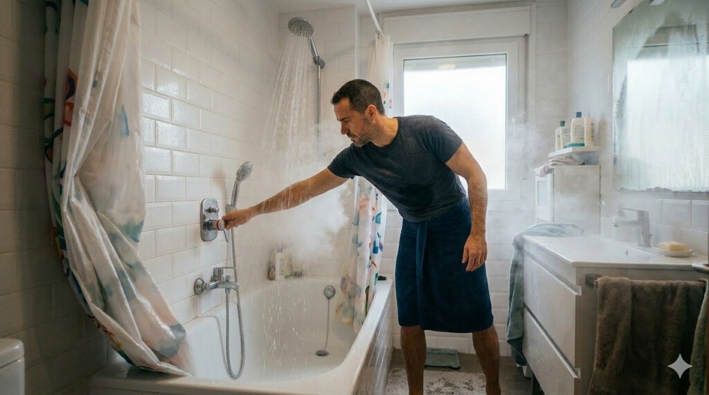 No hace falta poner el calentador tan fuerte para ducharte. Esta es la temperatura recomendada para ahorrar energía 