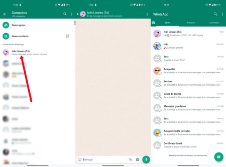 Android 用 WhatsApp のプライベート メッセージ