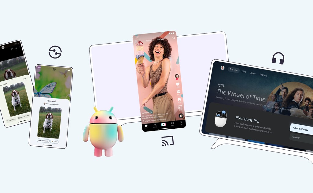 Compartir archivos ya era fácil entre móviles Android. Ahora lo será también en portátiles y televisores 