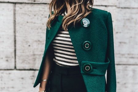 Salvatore Ferragamo Striped Top Green Jacket Mfw Milan Fashion Week Outfit Street Style Collage Vintage 45 790x527