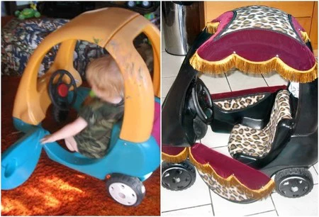 juguete carroza antes y después