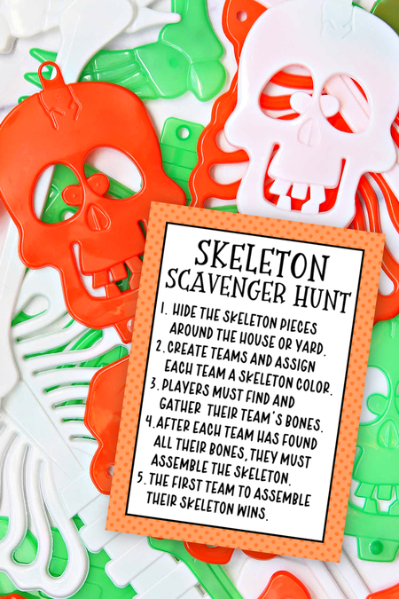 Skeleton Scavenger Hunt Halloween Game With Directions1