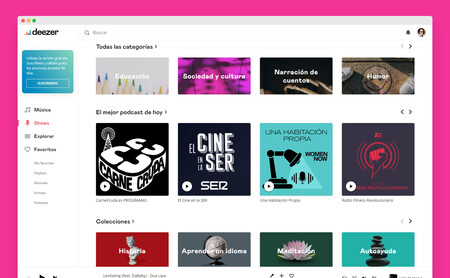 Deezer también entra en la fiebre del podcast, lanza su catálogo en España con más de una docena de categorías