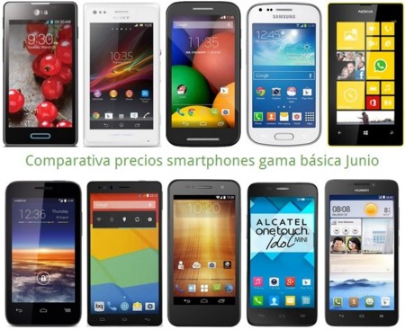 Comparativa precios Huawei G630, Xperia M, Lumia 520 o LG L5 II entre otros gama básica en Junio y móviles gratis