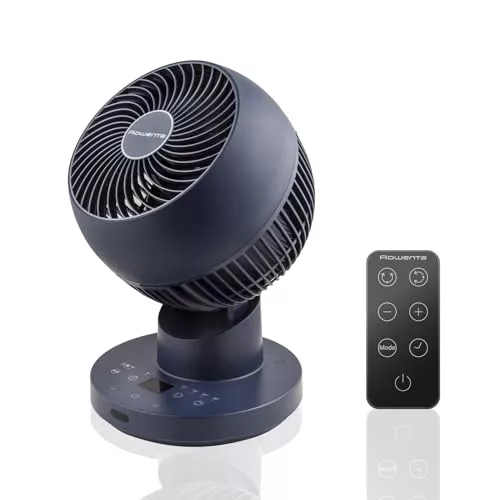 Rowenta Turbo Swift Compact, ventilador de mesa, frescor intenso con silencio extremo, oscilación multidireccional, QV2540F0