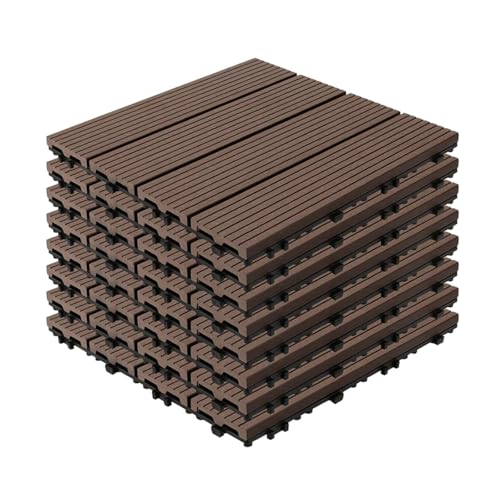 YOEVU - Set de 11 Baldosas de Exterior de Madera