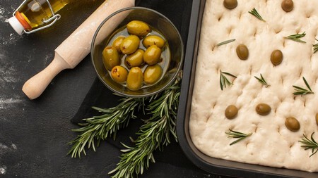 Focaccia Con Aceitunas