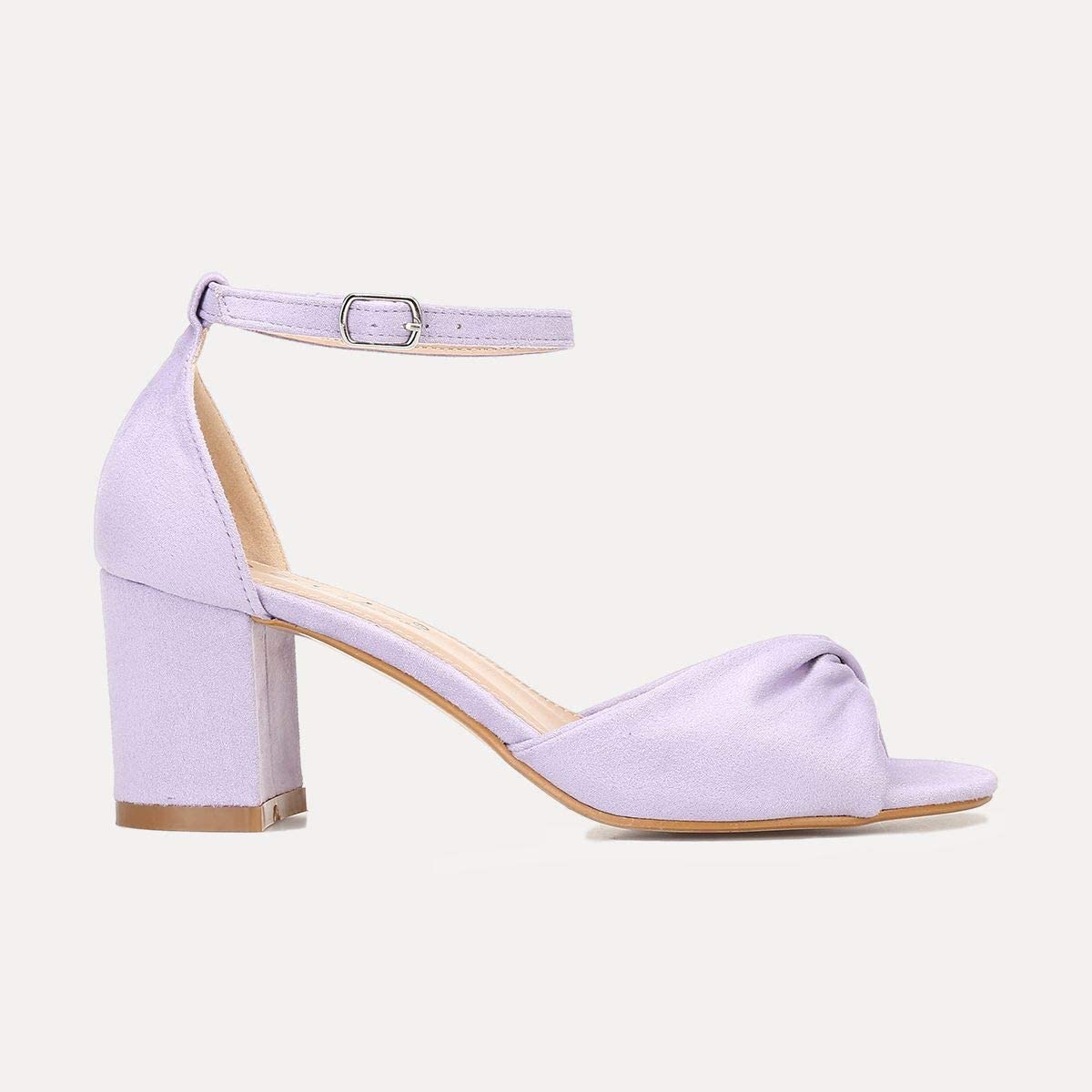 La Modeuse - Sandalias de antelina con tacón cuadrado